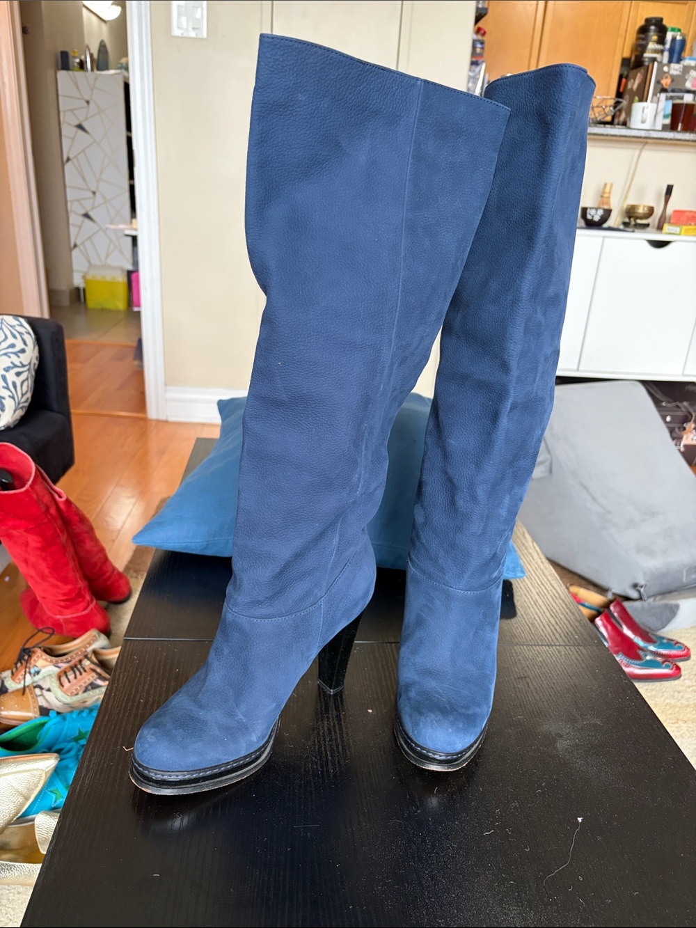 Cole Haan Nike Air Navy Suede Over-the-Knee Boots